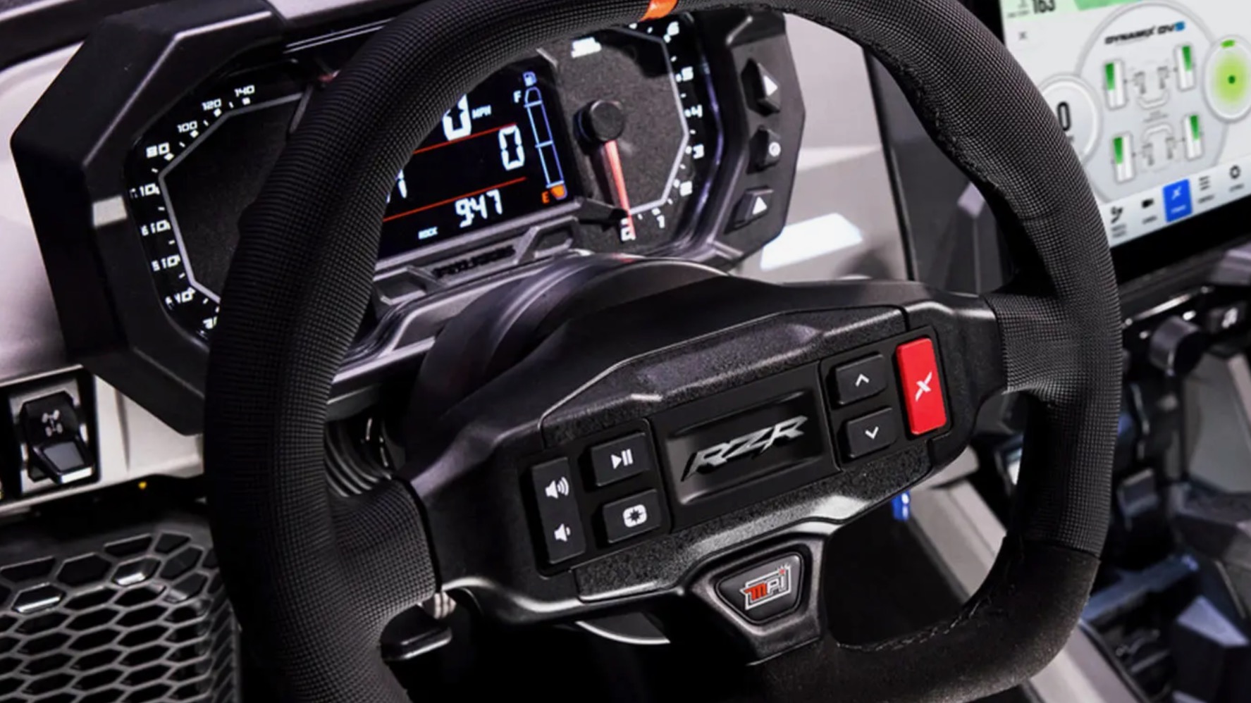 Polaris RZR Pro R Ultra Edition steering wheel.