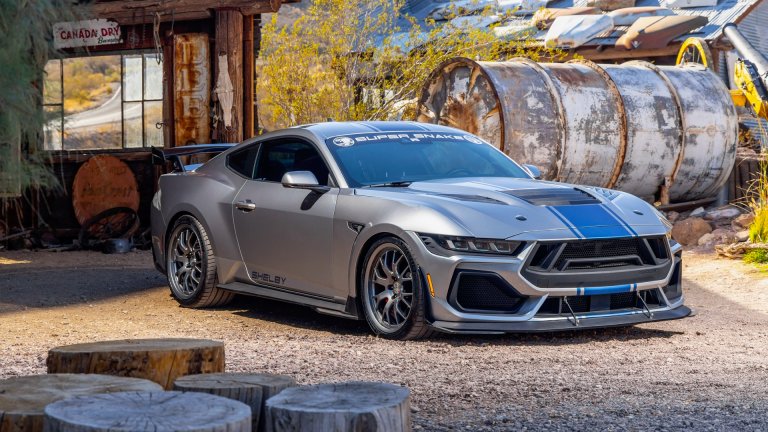 2026 Shelby Super Snake Ford Mustang front quarter view.