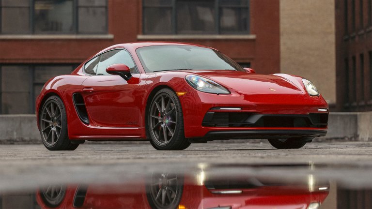 Porsche Cayman, red