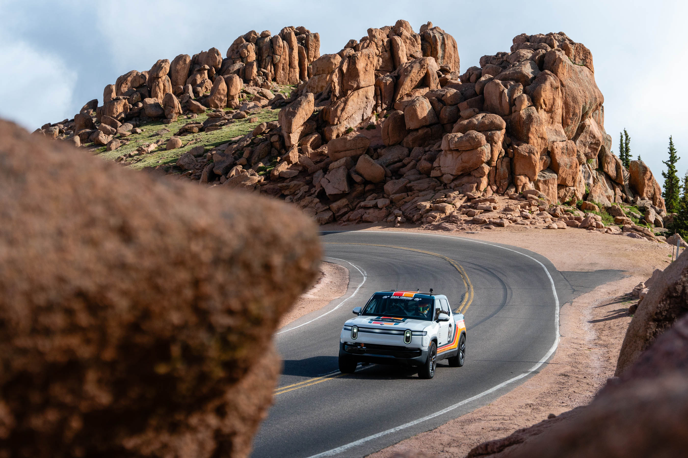 Rivian R1T at 2024 Pikes Peak International Hill Climb