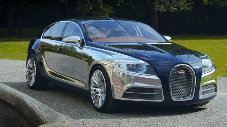 Bugatti 16 C Galibier concept front quarter view.