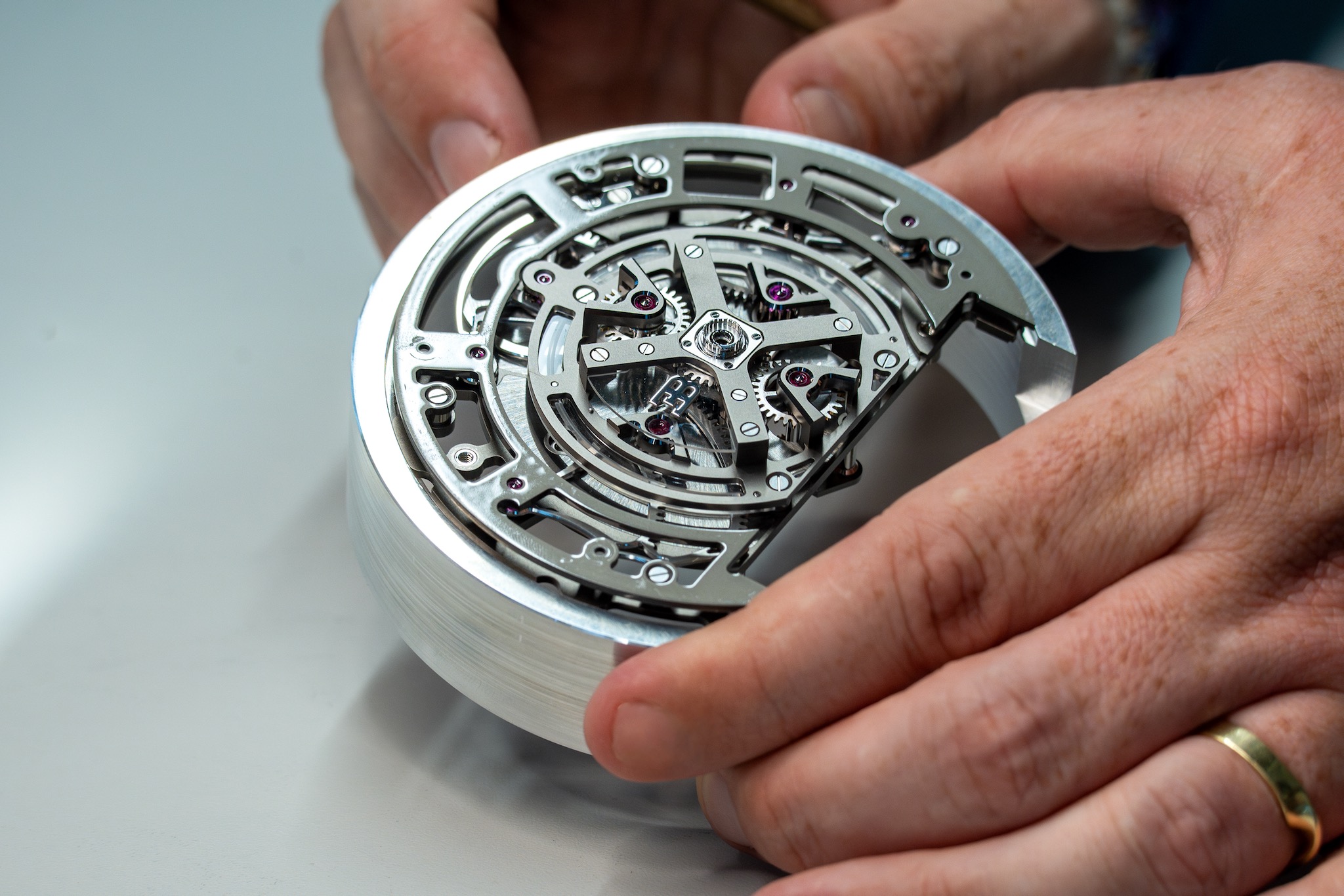 Bugatti Tourbillon gauge cluster assembly.