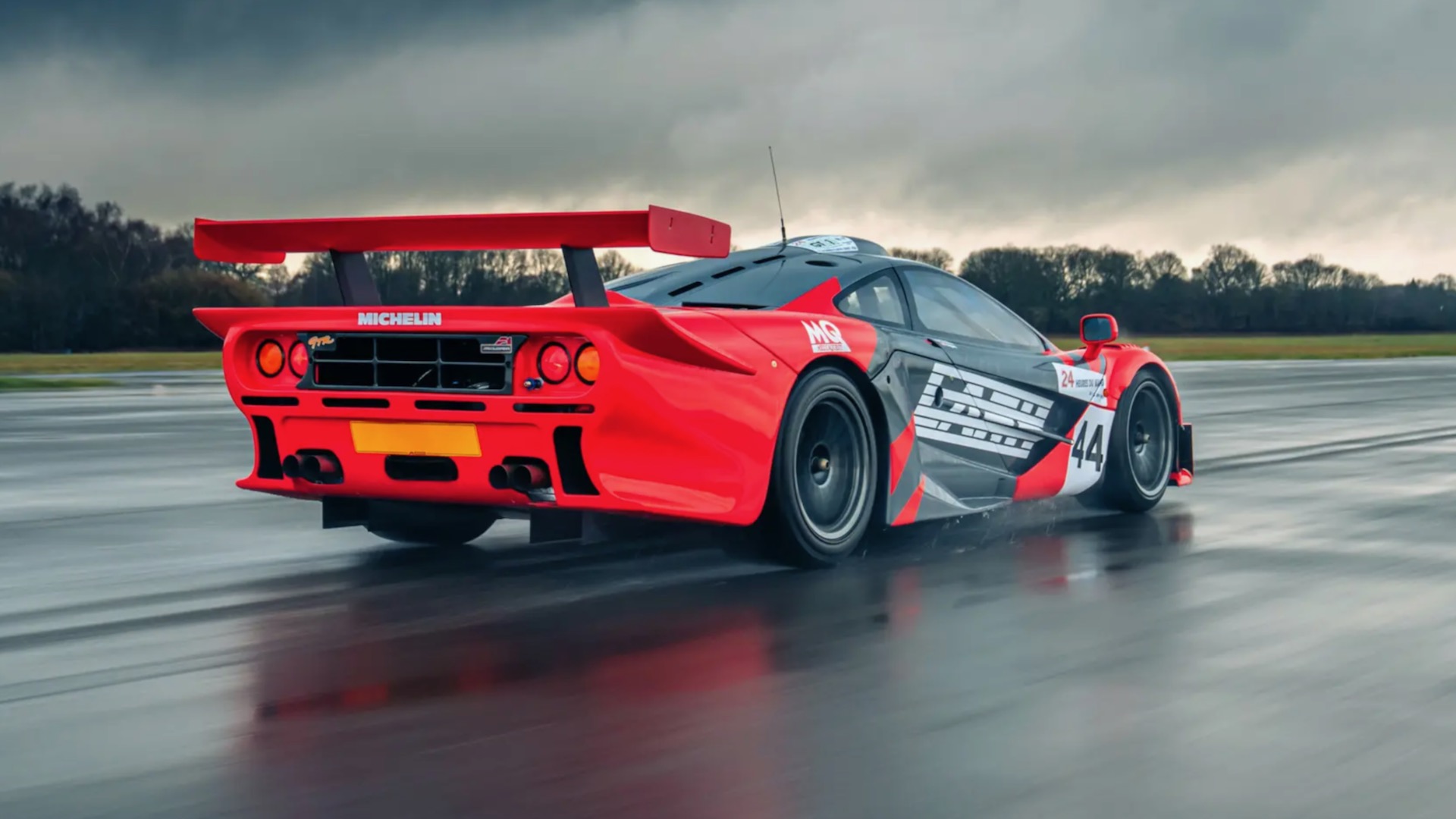 McLaren F1 GTR Longtail chassis 27R rear quarter view.