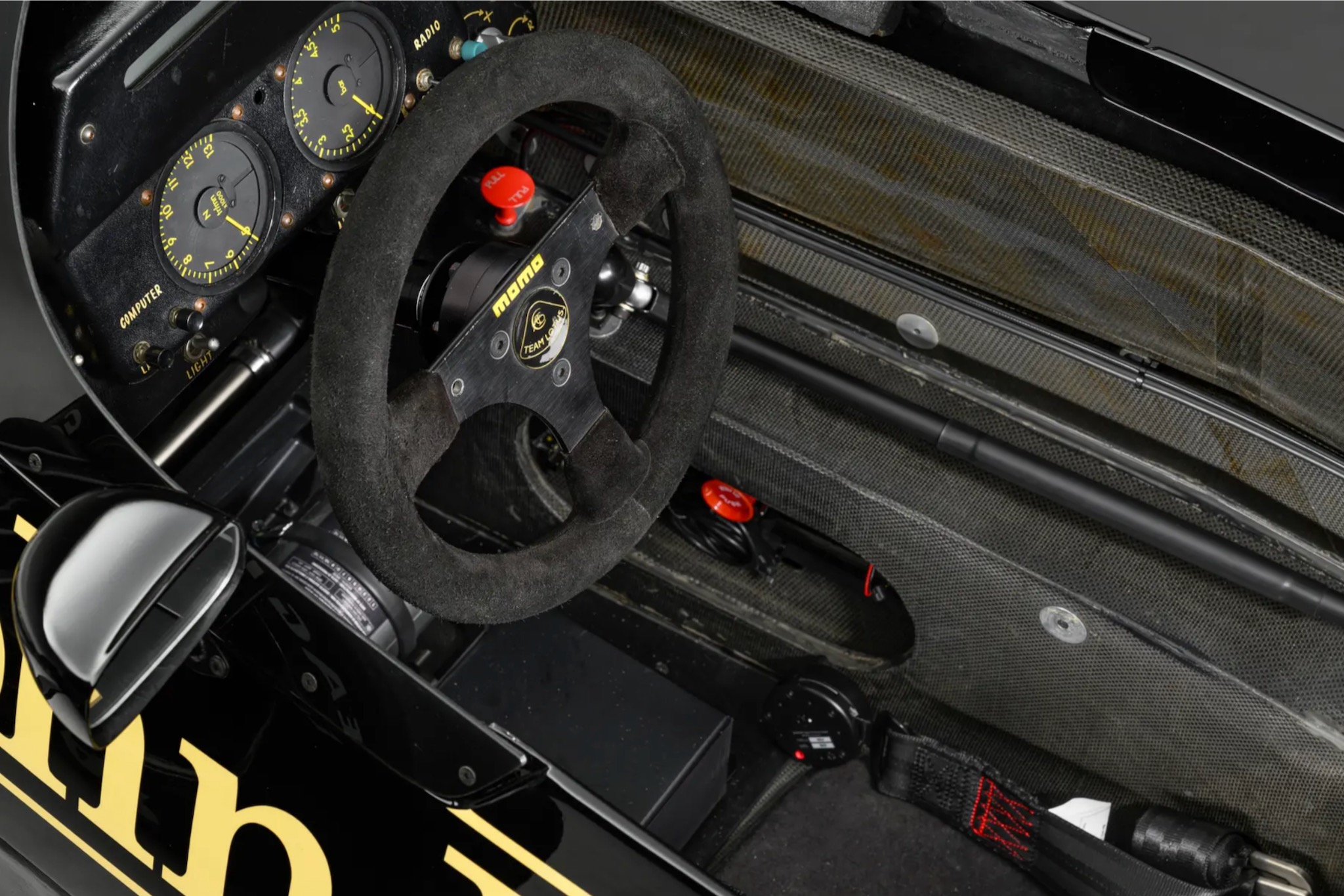Ex-Senna 1986 Lotus 98T cockpit.