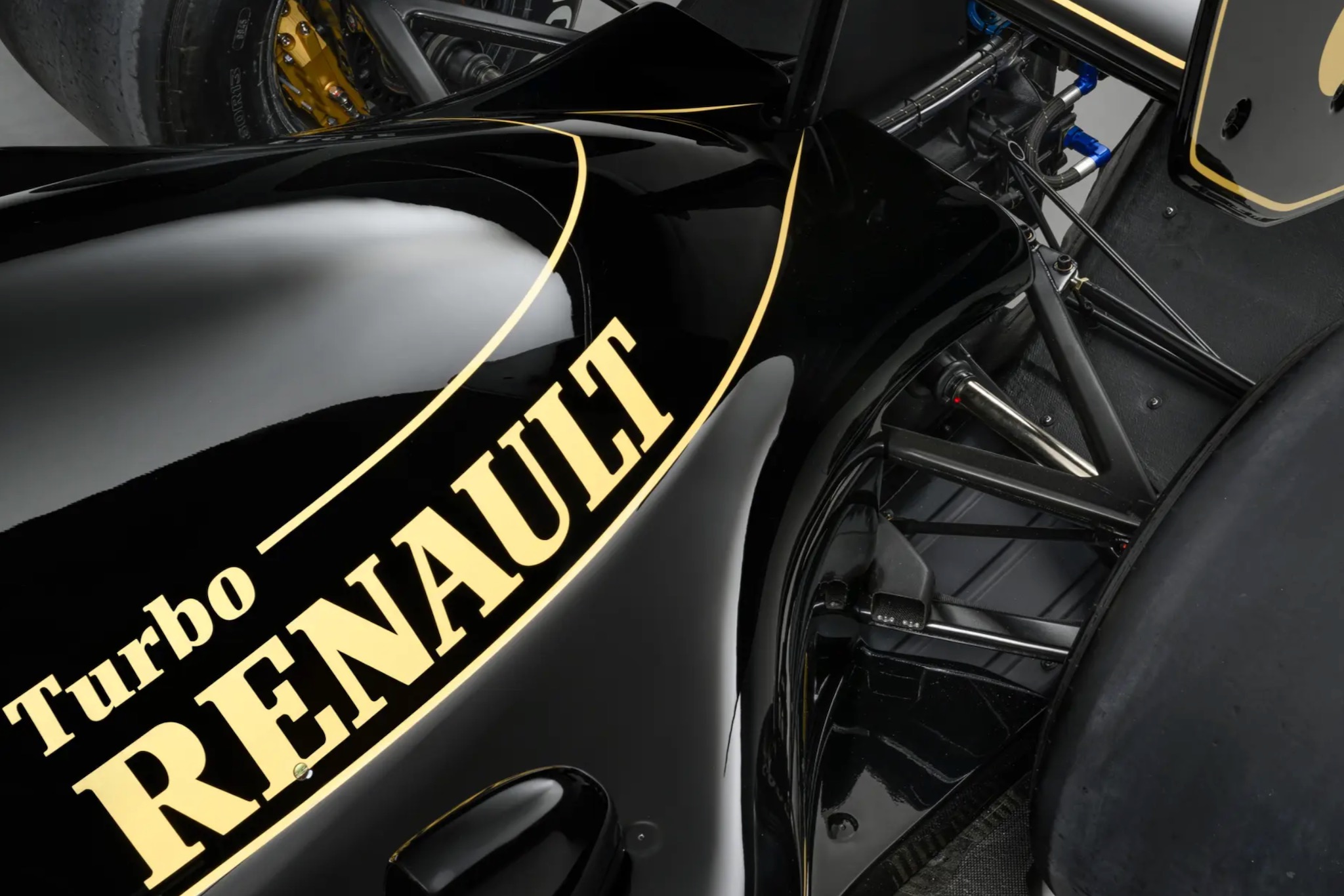 Ex-Senna 1986 Lotus 98T engine cover.