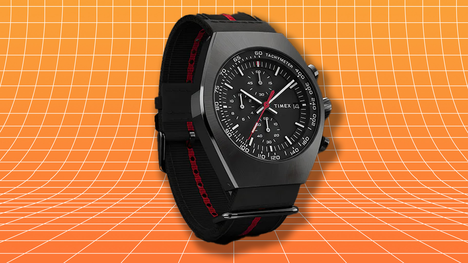 Timex Legacy Tonneau 42mm Fabric Strap Watch chronograph.