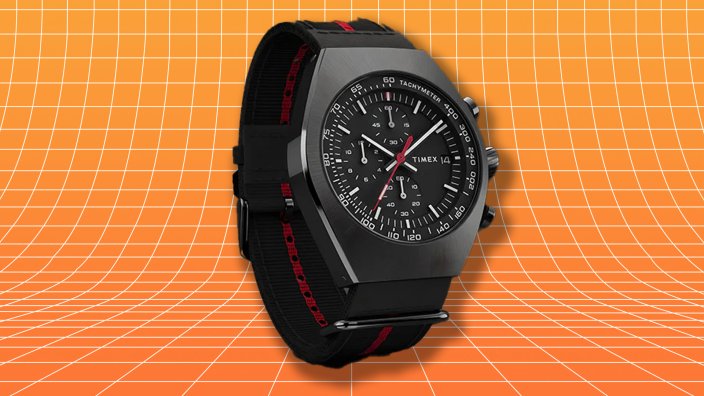 Timex Legacy Tonneau 42mm Fabric Strap Watch chronograph.