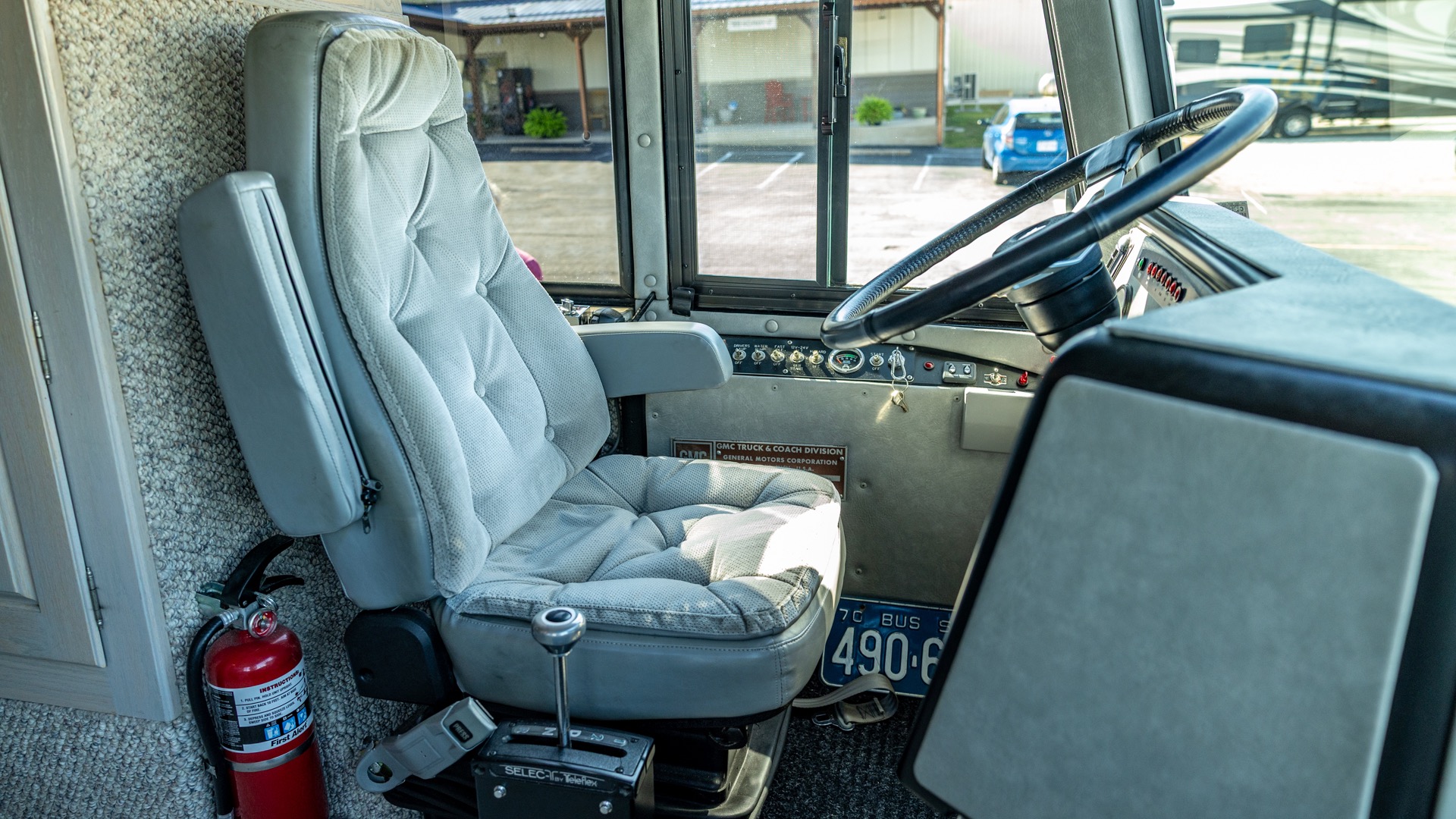 1970 GM bus RV driver's seat.