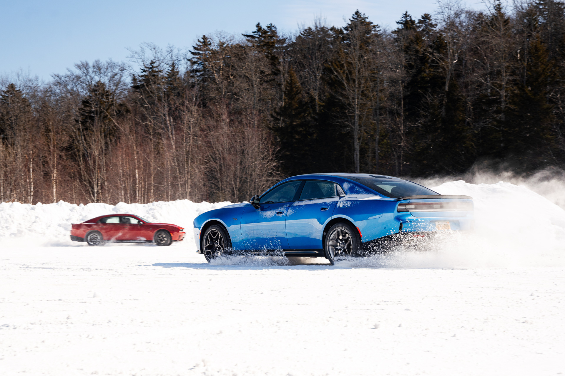 SIXPACK-powered 2026 Dodge Charger R/T (foreground) and 2026 Dodge Charger Scat Pack.