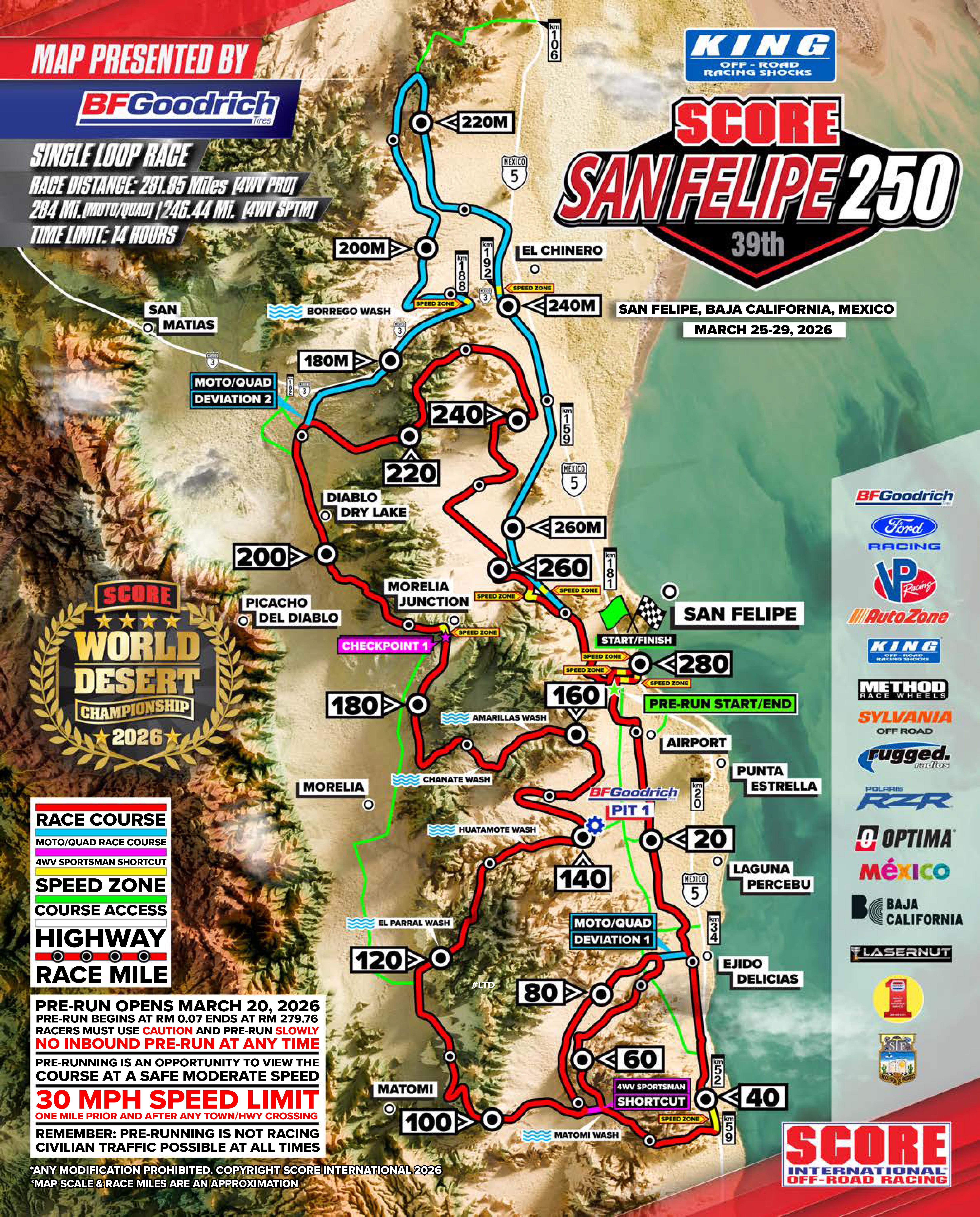 2026 San Felipe 250 course map