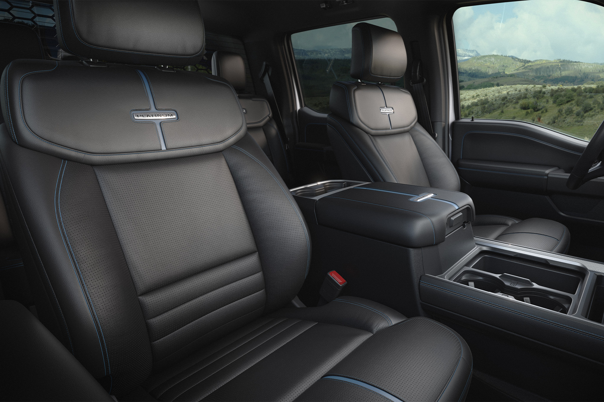 Ford Super Duty Platinum chassis cab interior