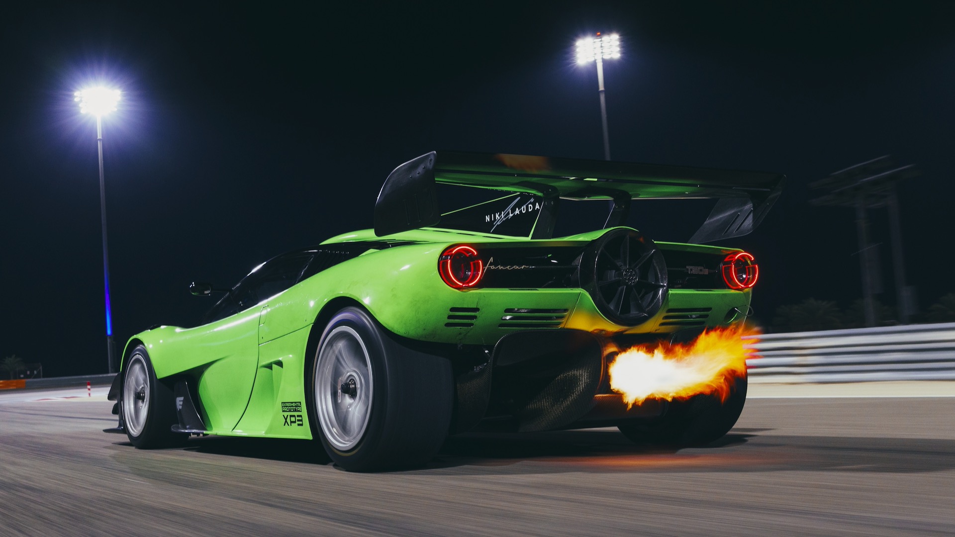 GMA T.50s shooting flames.