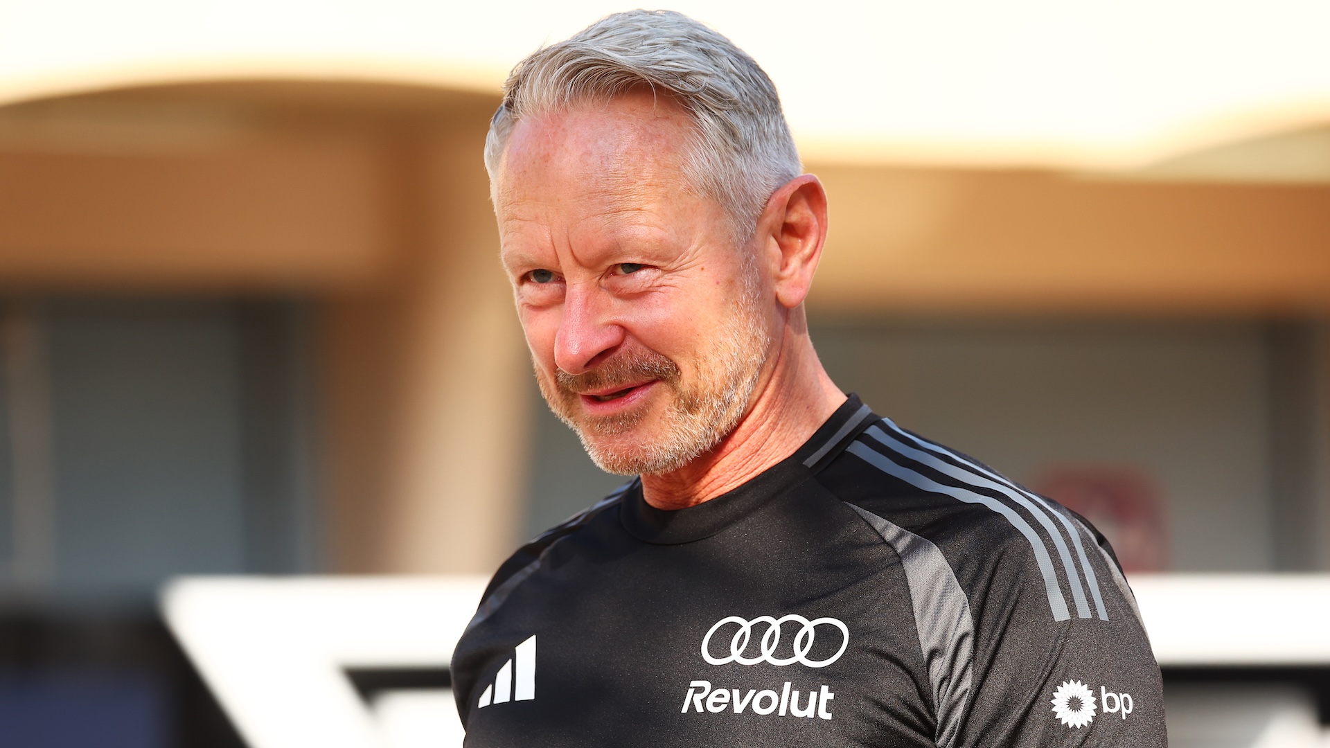 BAHRAIN, BAHRAIN - FEBRUARY 19: Jonathan Wheatley, Team Principal of Audi F1 Team arrives in the Paddock during day two of F1 Testing at Bahrain International Circuit on February 19, 2026 in Bahrain, Bahrain. (Photo by Joe Portlock/Getty Images)