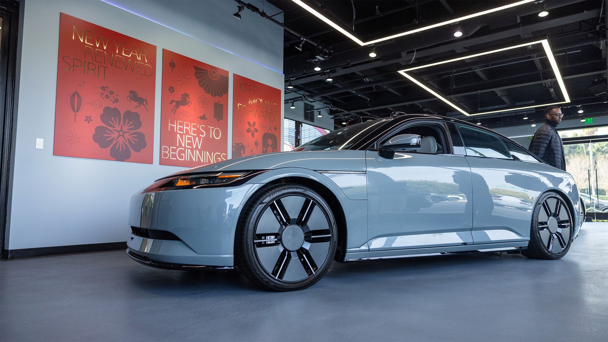 An Afeela 1 seen in a showroom at Afeela Studio Beverly Hills on March 4.