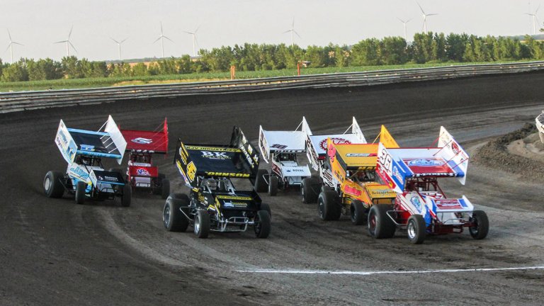 Sprint cars on track in Kansas