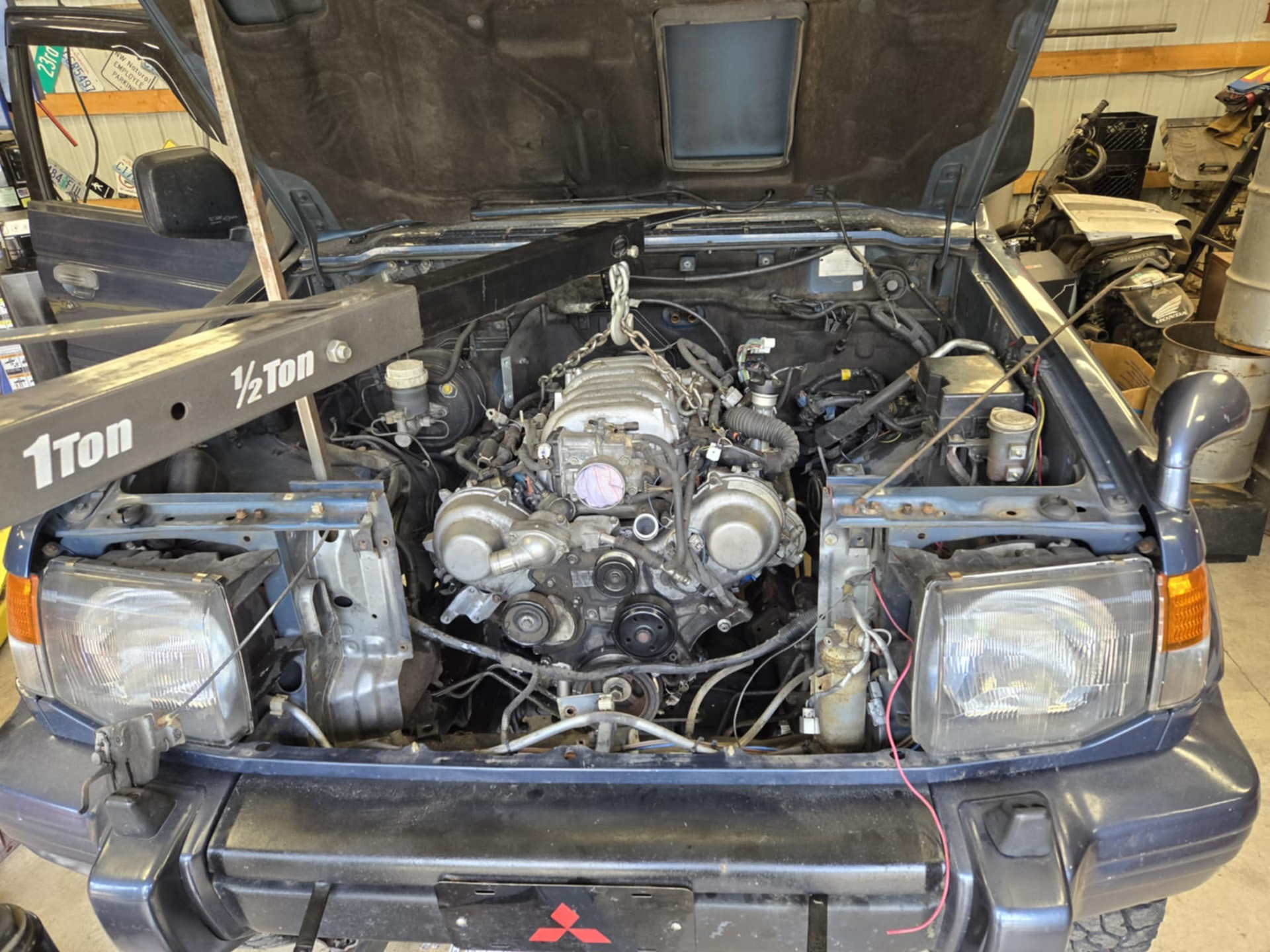 Montero getting an engine swap.