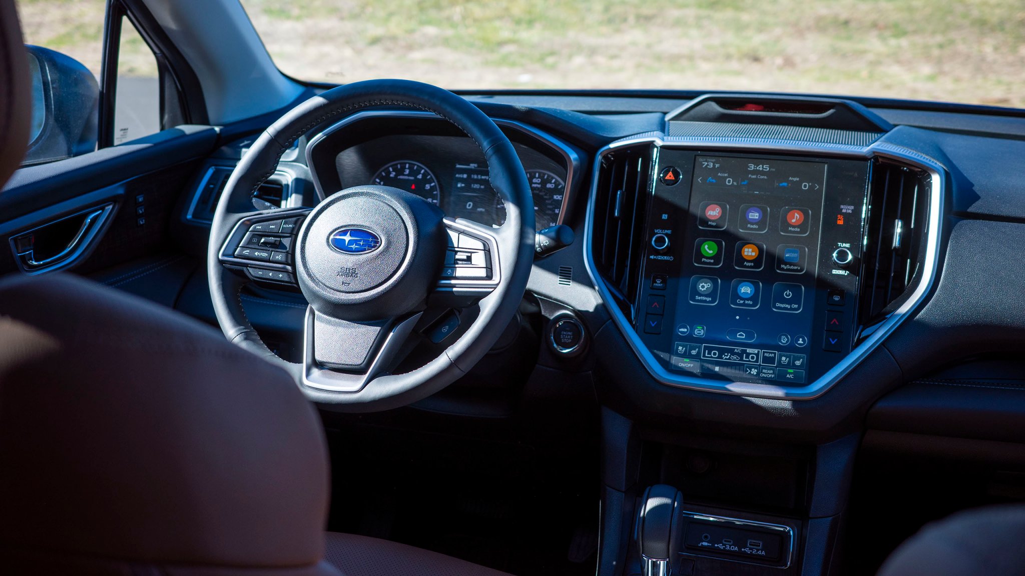 The interior of the 2026 Subaru Ascent Touring.