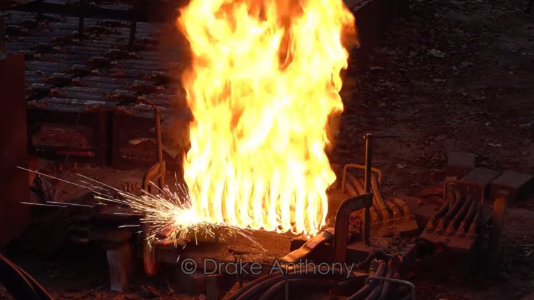 Suspension spring gets zapped by 400 car batteries.