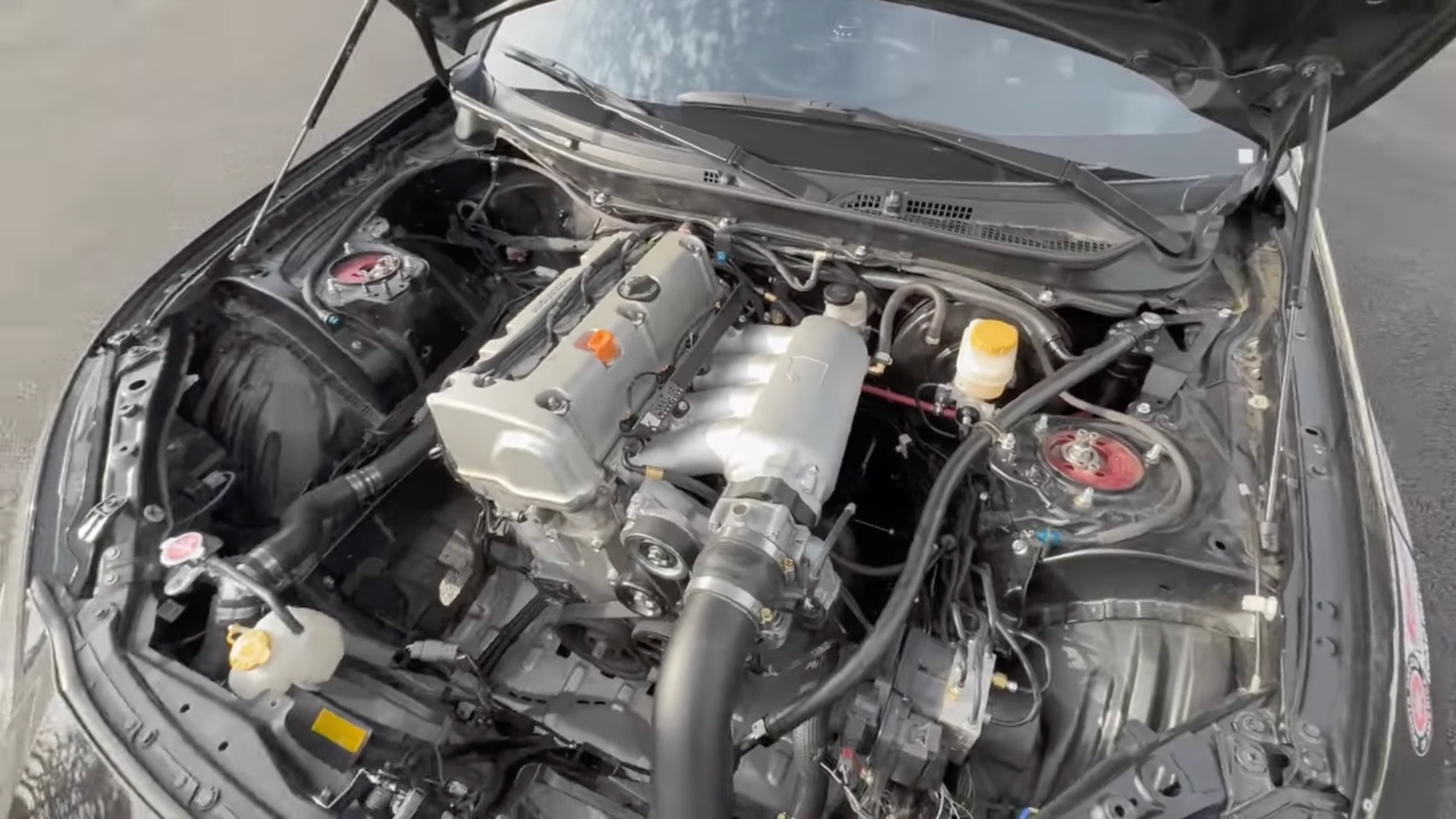 K24-swapped 2023 Toyota GR86 engine bay.