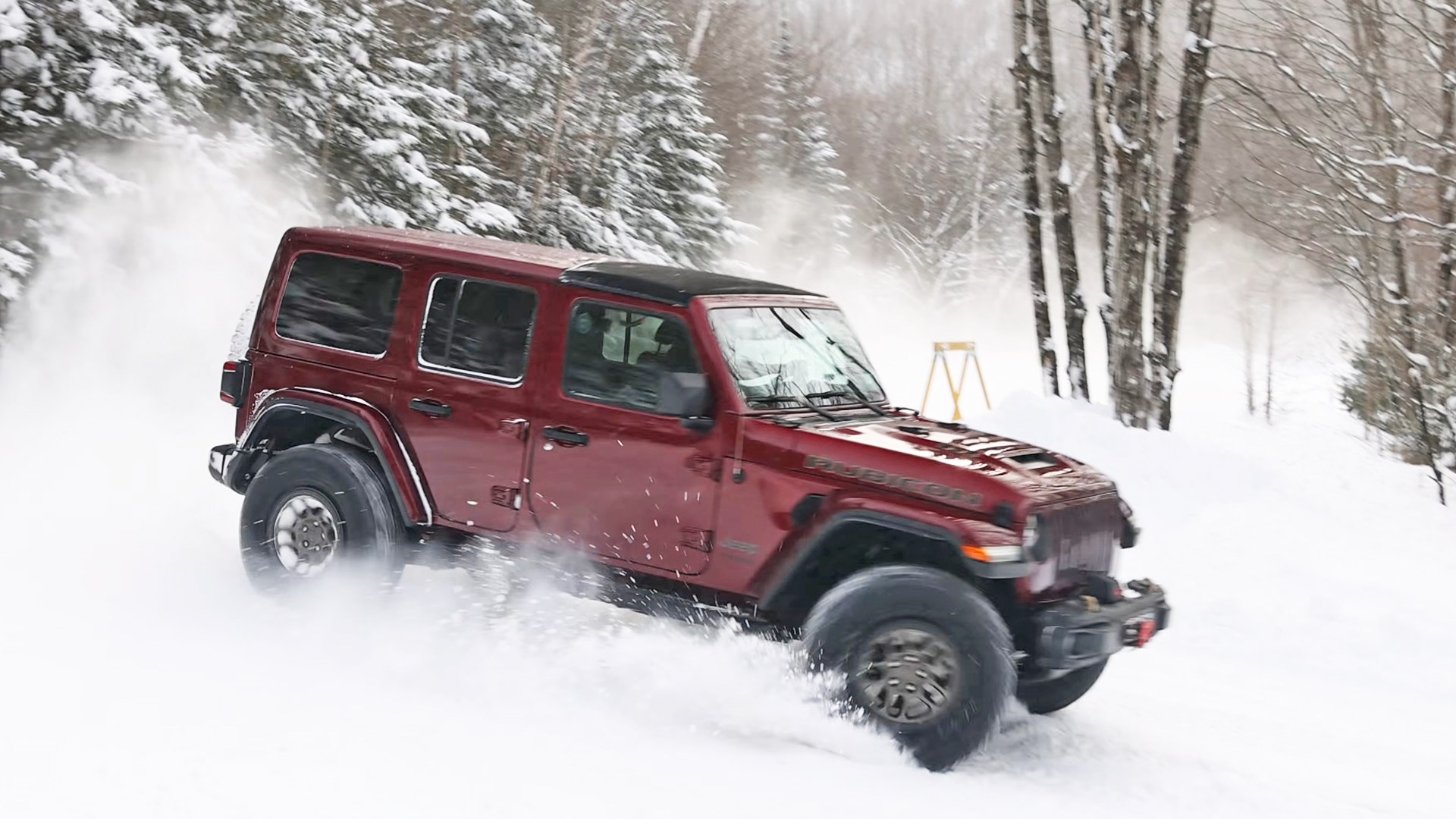 Scary Fast': Brave Man Flings a V8 Jeep Wrangler 392 Down a Snow
