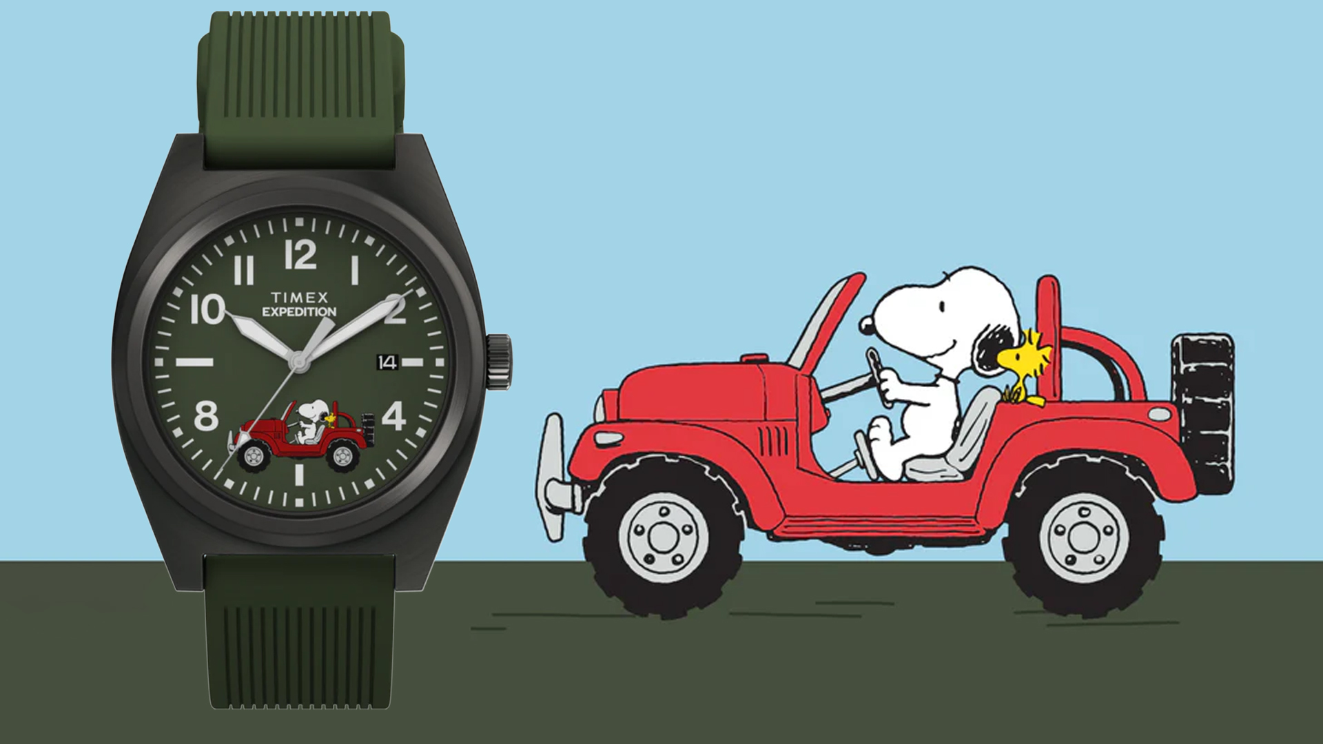 Peanuts x Timex Snoopy expedition watch.