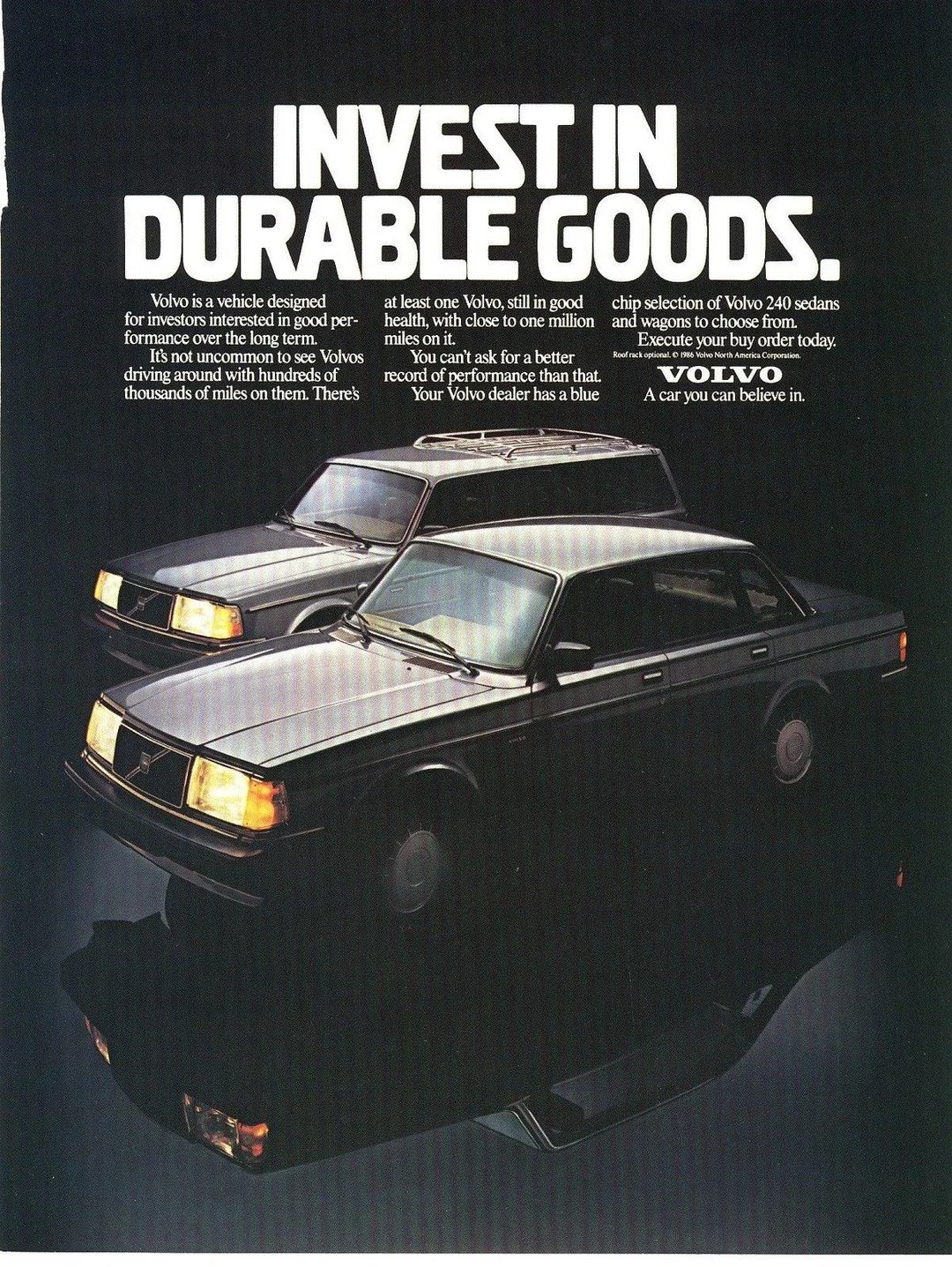 Vintage Volvo ad.