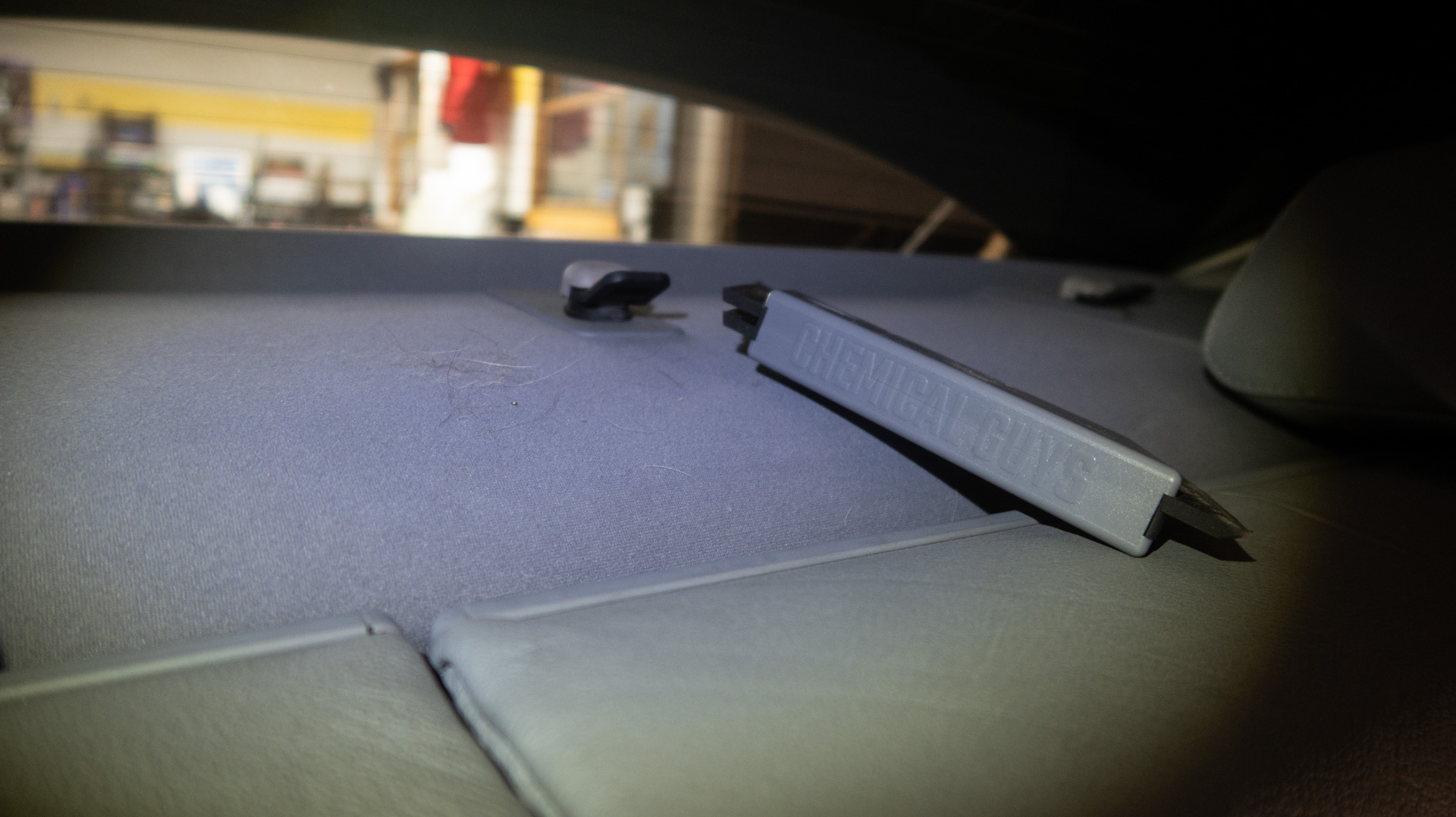 Chemical Guys pet hair removal tool demo.