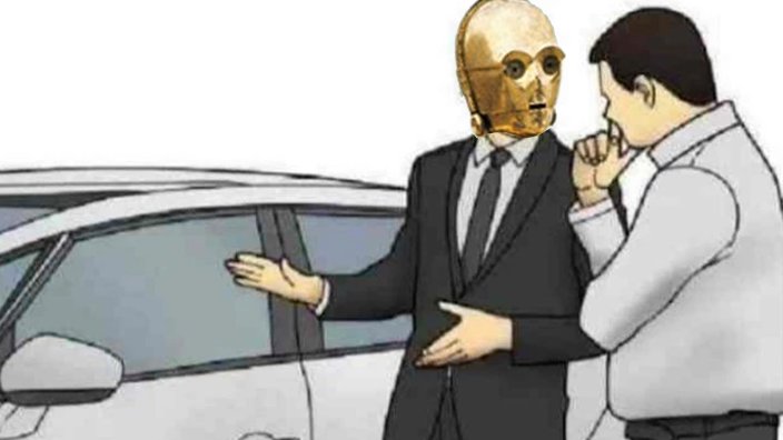 Robotic car salesman
