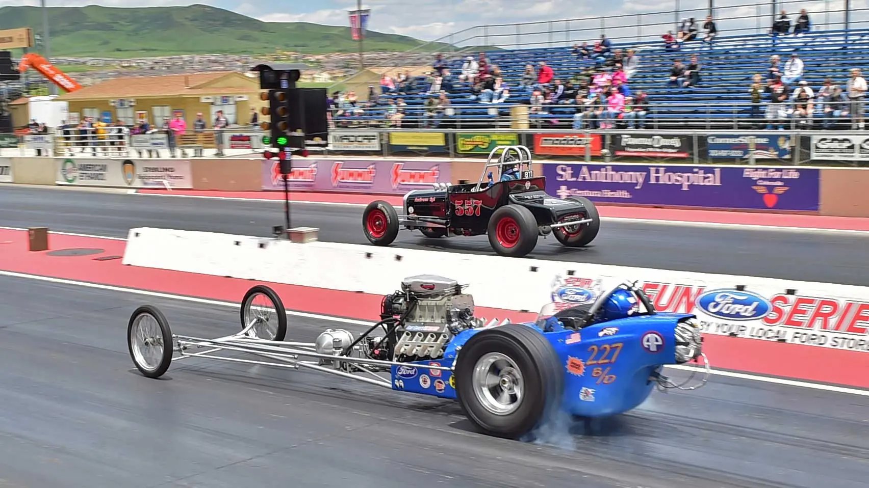 Vintage dragsters at Bandimere Speedway
