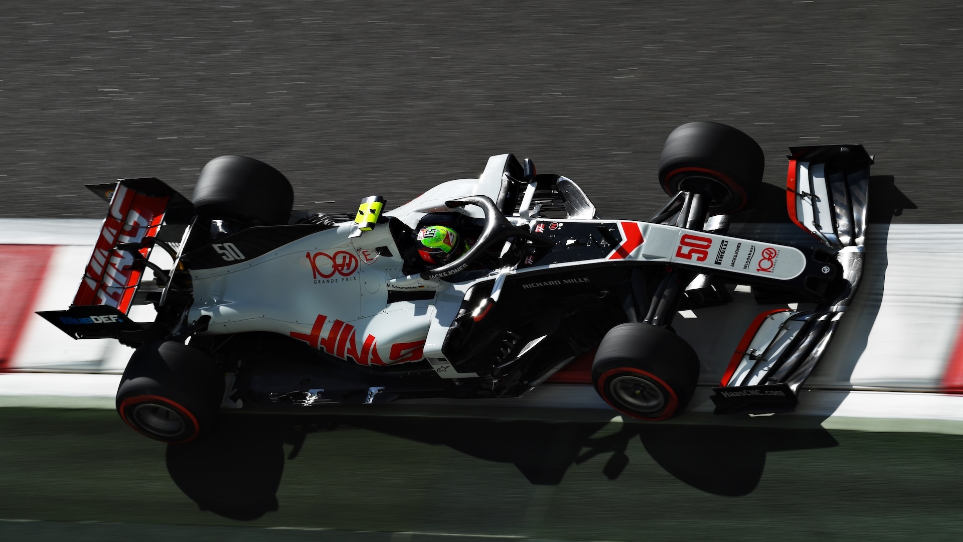 ABU DHABI, UNITED ARAB EMIRATES - DECEMBER 11: Mick Schumacher of Germany driving the Haas F1 Team VF-20 Ferrari during practice ahead of the F1 Grand Prix of Abu Dhabi at Yas Marina Circuit on December 11, 2020 in Abu Dhabi, United Arab Emirates. (Photo by Clive Mason - Formula 1/Formula 1 via Getty Images)