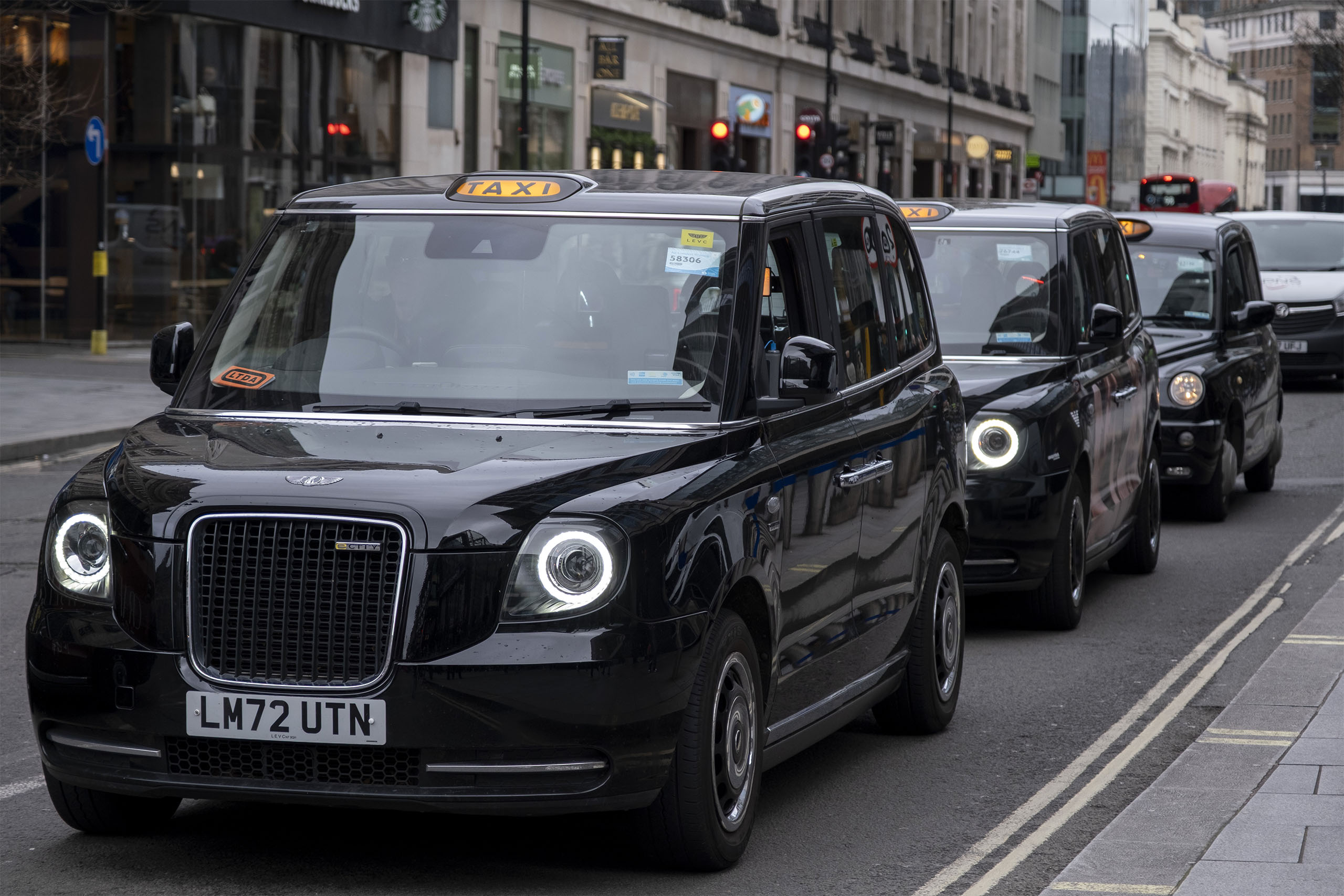 LEVC black cabs seen in London in February.