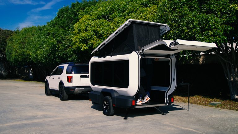 The Honda Base Station Prototype, an entirely new towable travel trailer designed to democratize outdoor adventures.