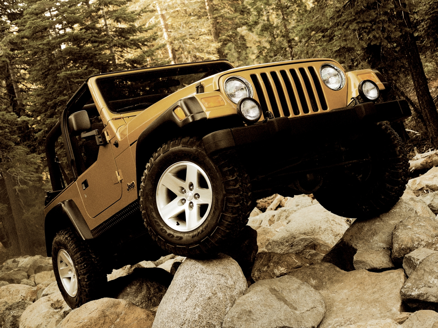 2003 Jeep Wrangler Rubicon on the Rubicon Trail.