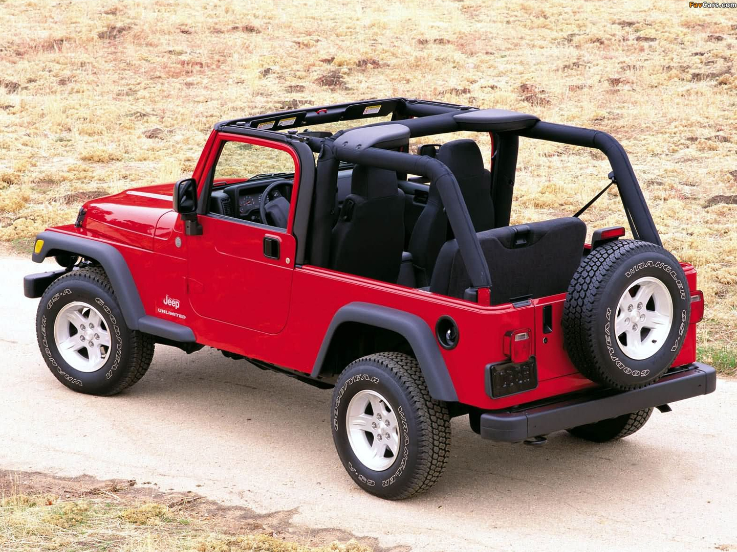 Jeep LJ with roof off.