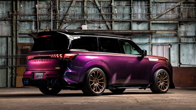 infiniti qx80 sema concept with GT-R engine