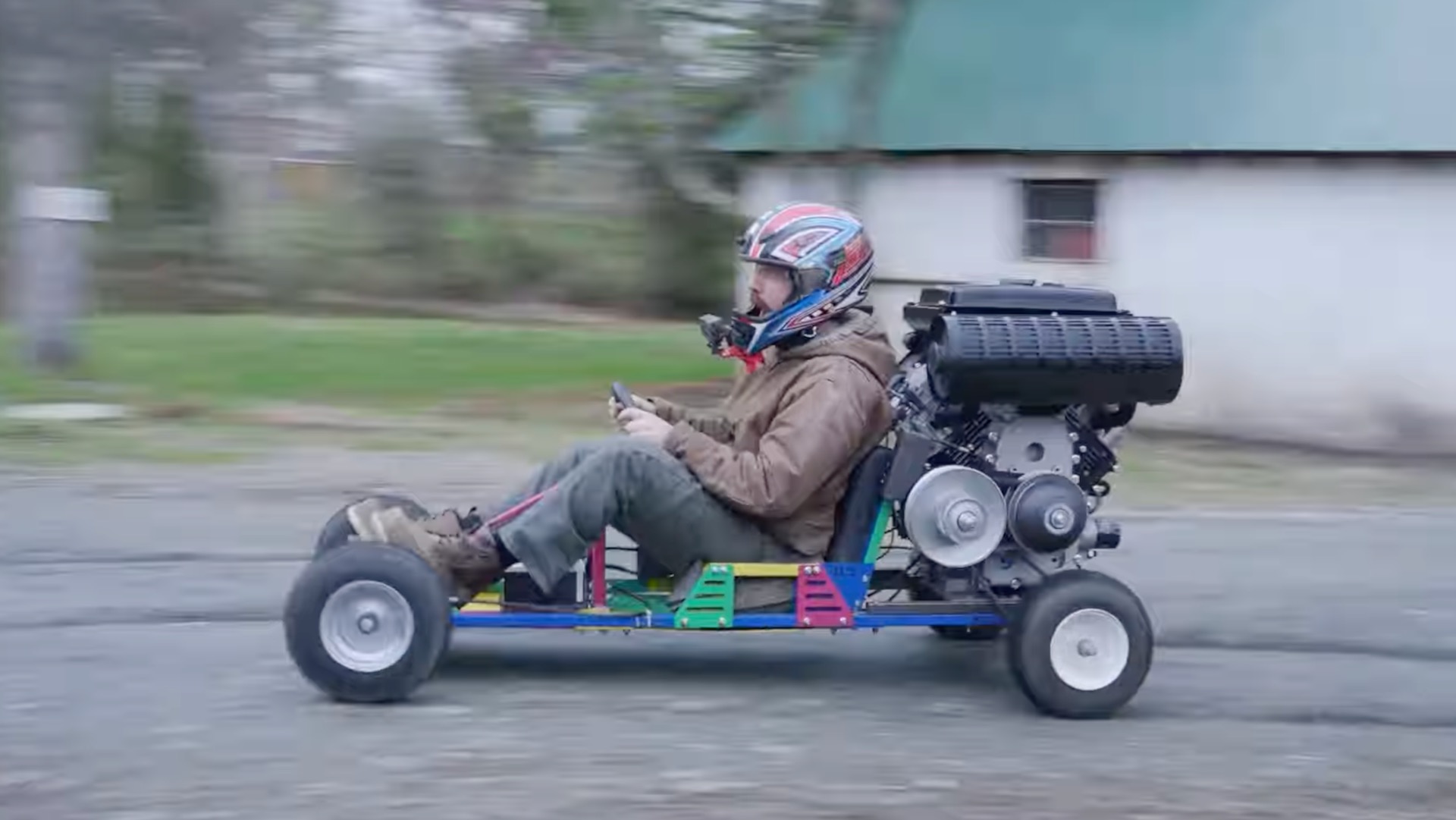Go-kart with Chinese diesel V-Twin