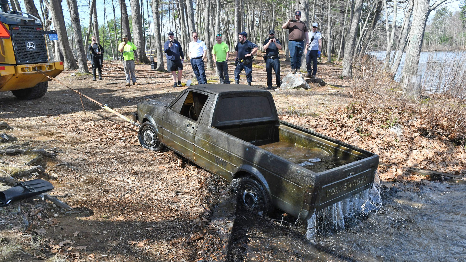 VW Rabbit recovered from lake