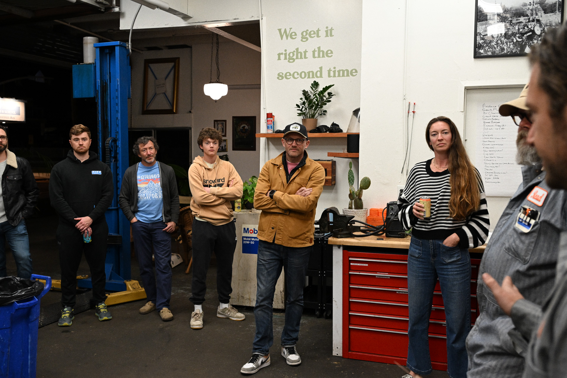 Welding students learning how to weld.