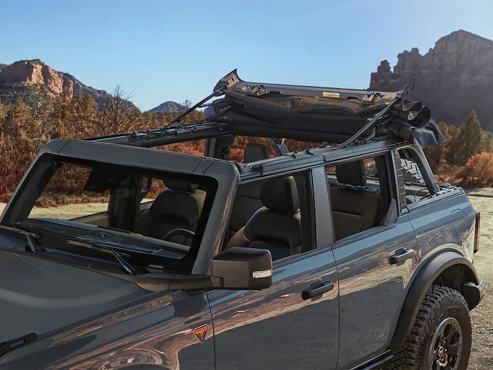 Ford Bronco with twill top.