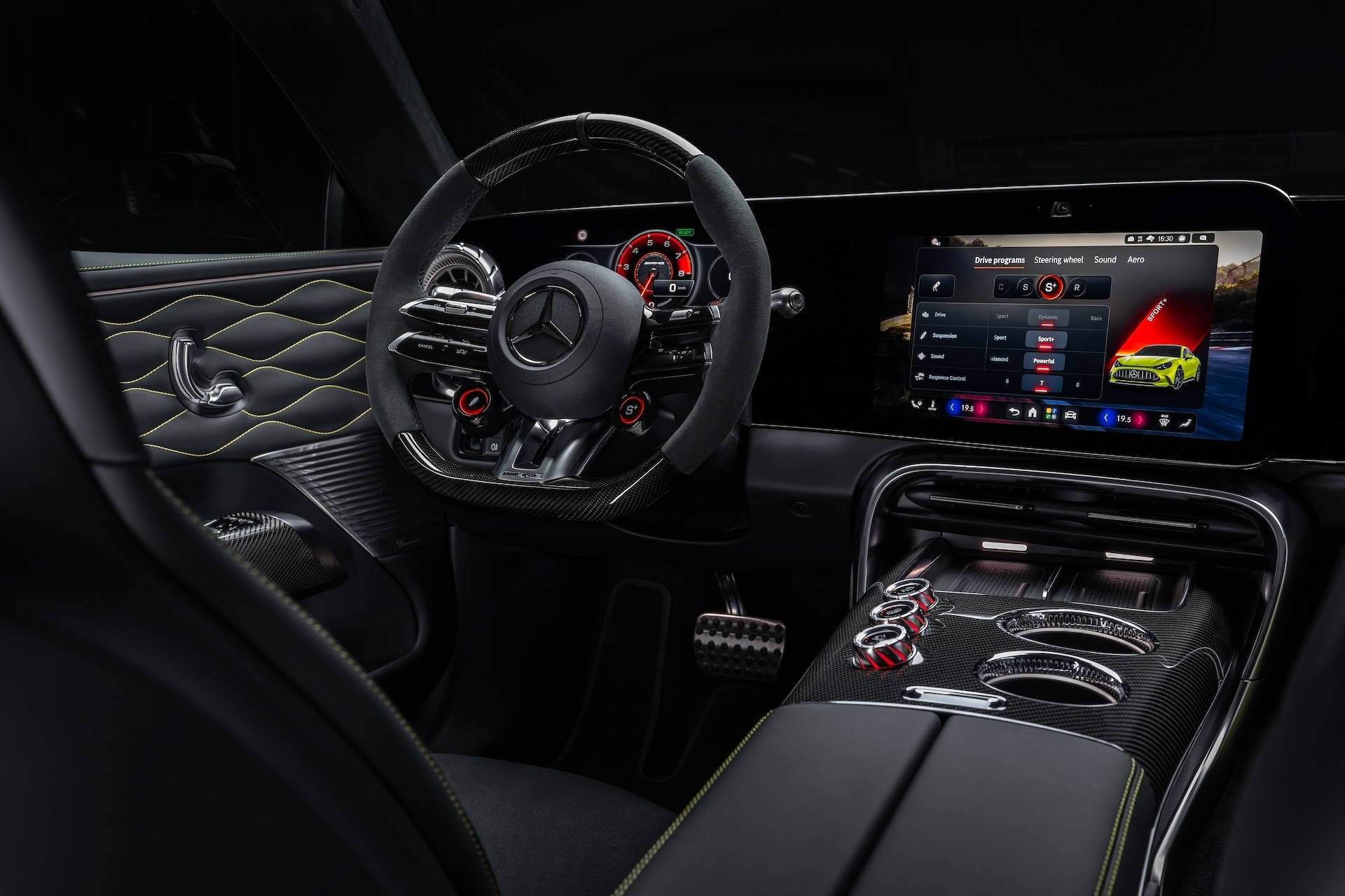 Das neue Mercedes-AMG GT 63 4-Türer Coupé, 2026. Mercedes-AMG GT 63 4-Türer Coupé | Energieverbrauch kombiniert 21,0-17,9 kWh/100 km | CO2 Emissionen kombiniert 0 g/km | CO2-Klasse: A // The all-new Mercedes-AMG GT 63 4-Door Coupé, 2026. Mercedes‑AMG GT 63 4-Door Coupé | combined energy consumption 21.0-17.9 kWh/100 km | combined CO2 emissions 0 g/km | CO2 class: A
