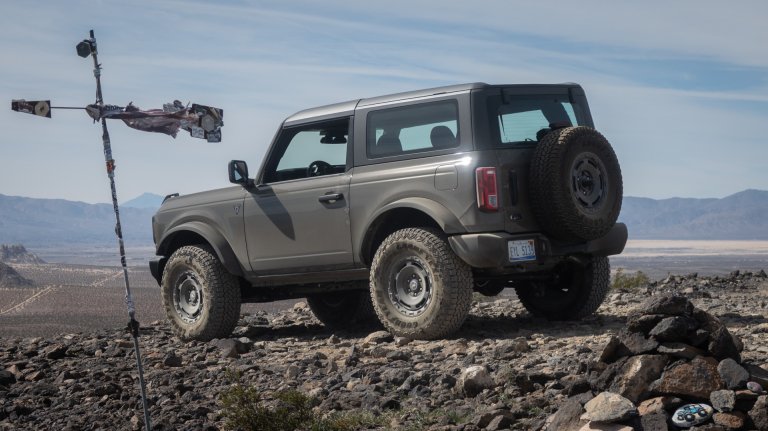 Ford Bronco atop Bronco Knoll in Johnson Valley, CA.