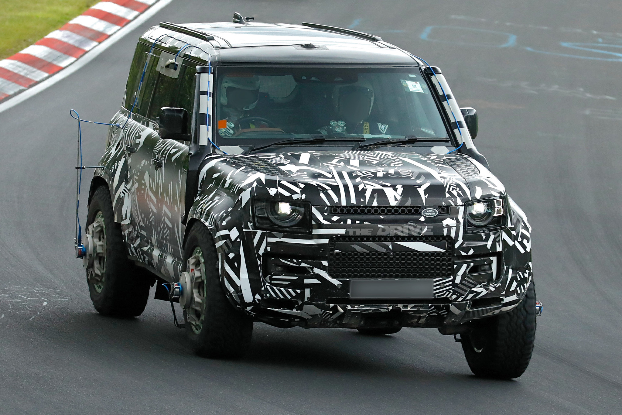 Land Rover Defender prototype on the Nurburgring