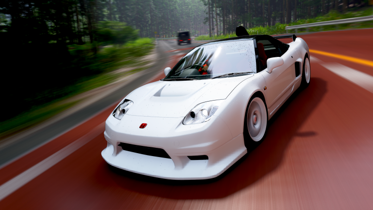 A Honda NSX-R GT in Forza Horizon 6 rounding a corner