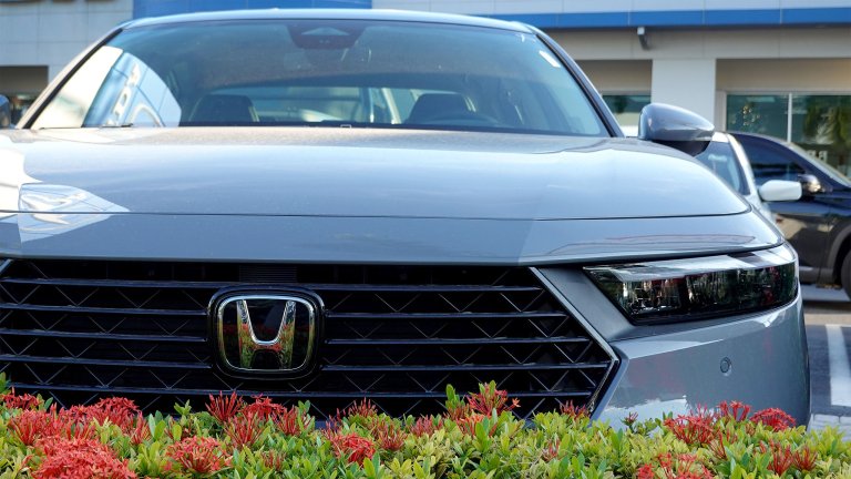 A 2024 Honda Accord sits on a dealer's lot on November 27, 2023 in Miami, Florida.