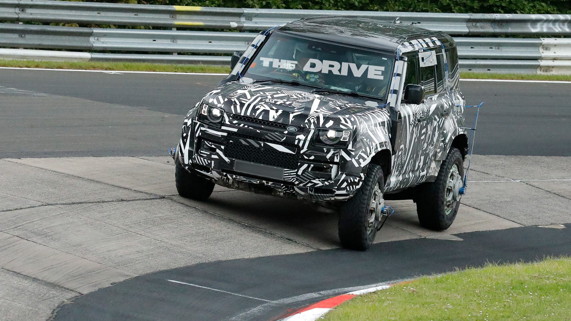 Land Rover Defender prototype on the Nurburgring