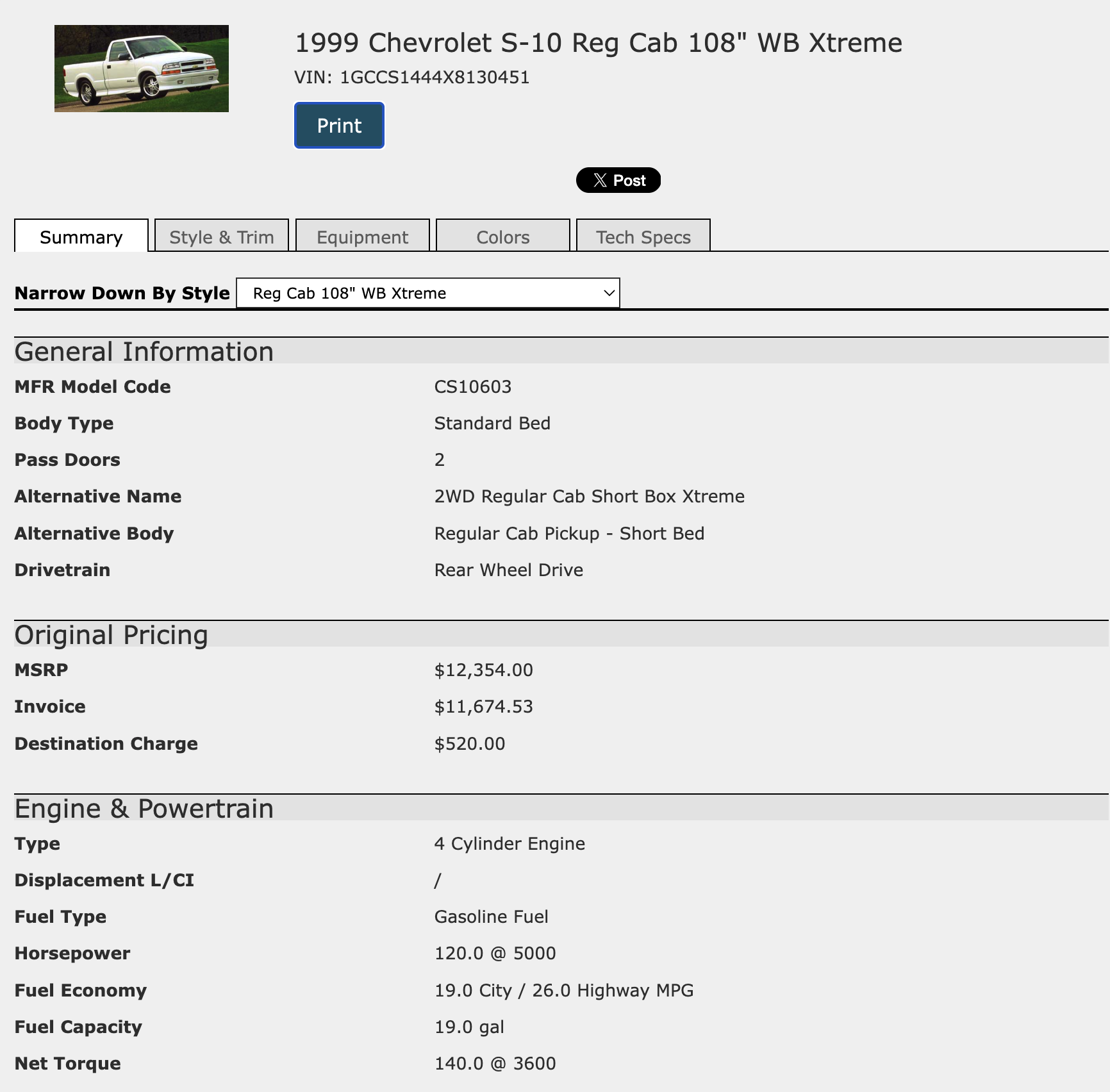 Chevrolet VIN decoder tool