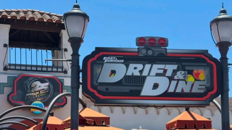 Fast & Furious Drift & Dine sign
