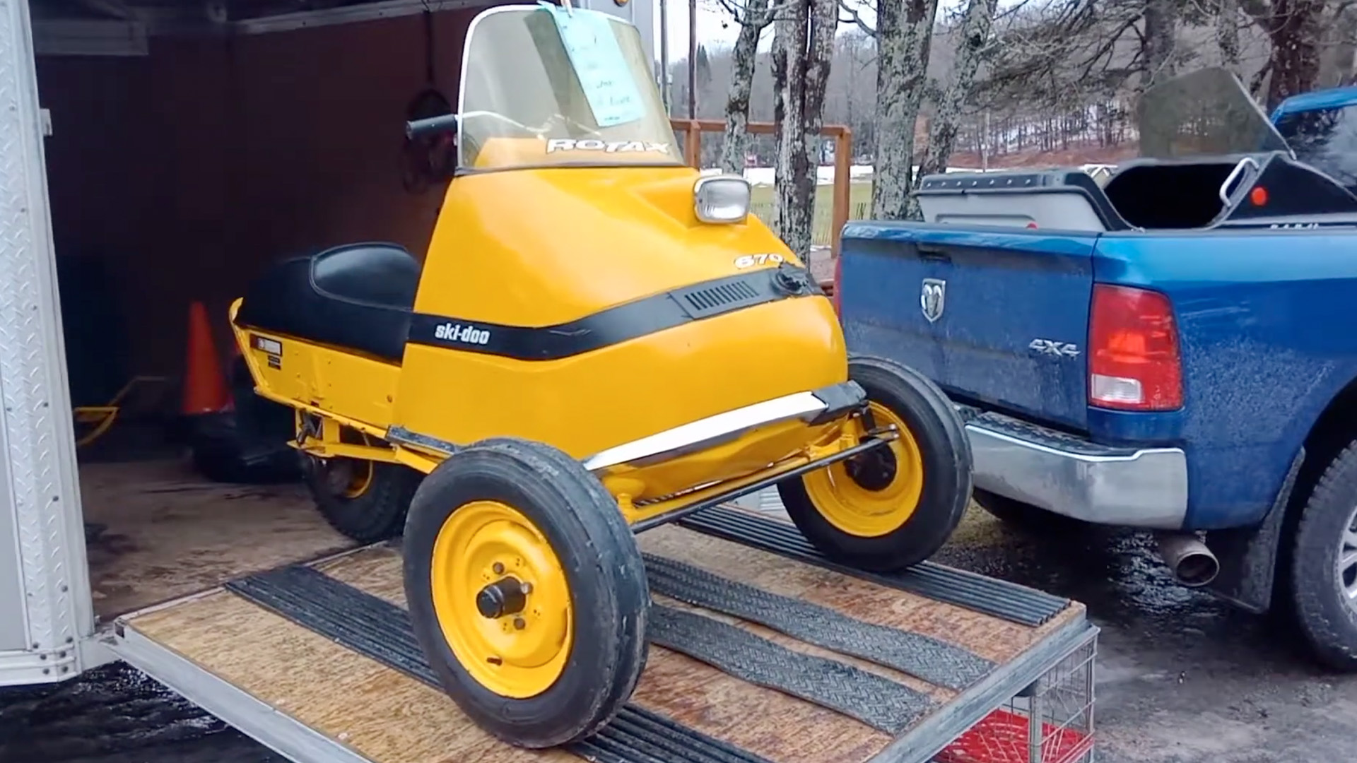 Three-wheeler snowmobile conversion