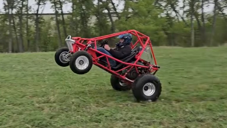 Skidoo engine-swapped Honda Pilot single-seater