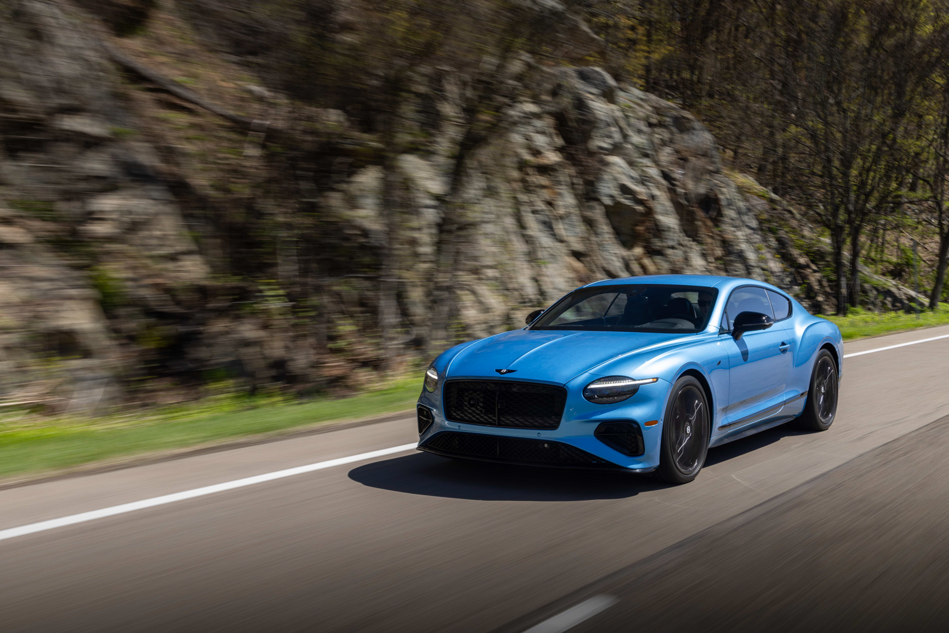 Bentley Continental GT S, Kingfisher blue. 